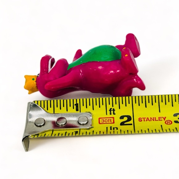 Barney The Purple Dinosaur PVC Figure W/Crown 1993 Vintage Lyons Group 2.5" - Picture 7 of 7